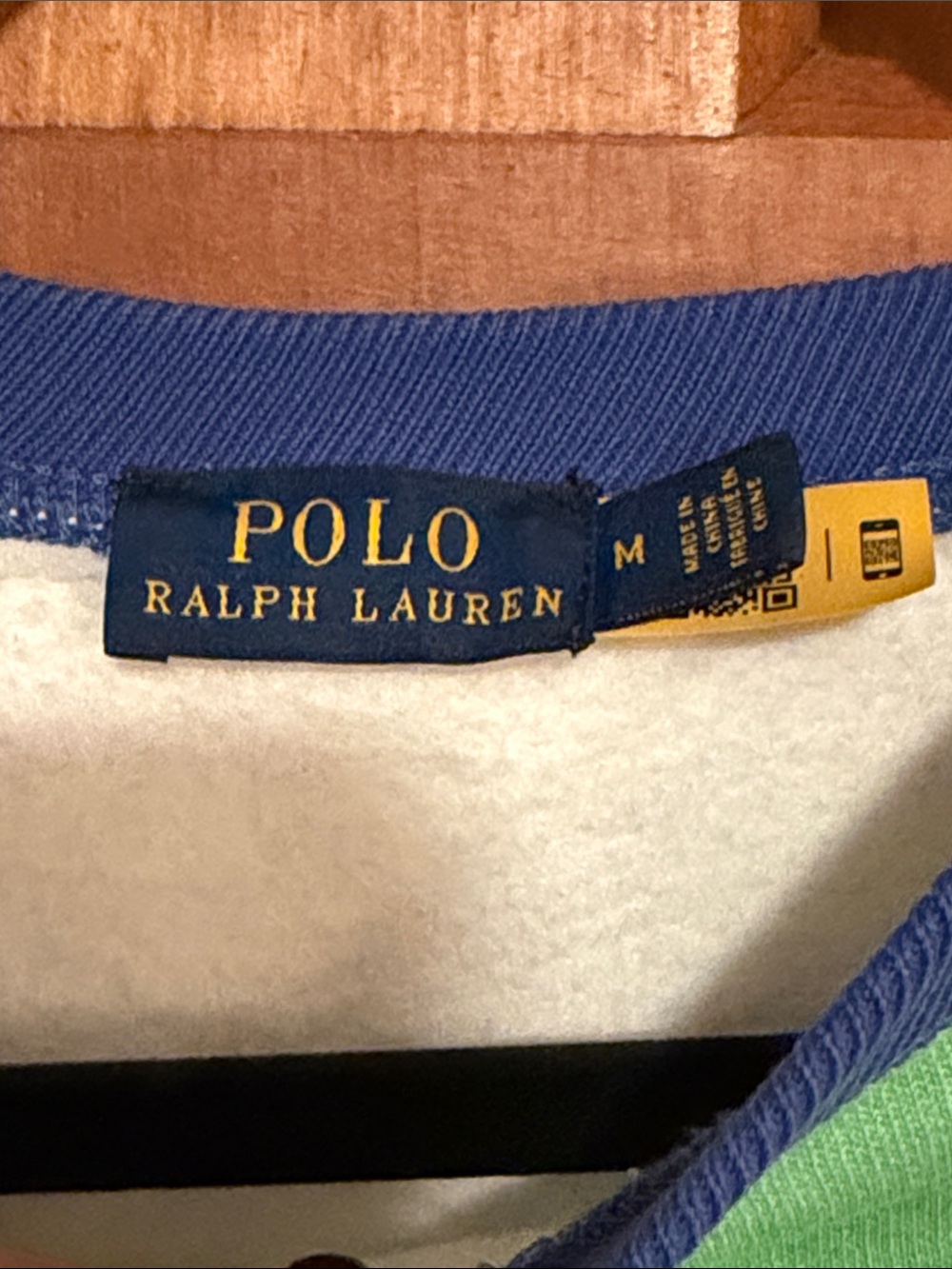 Polo by Ralph Lauren Green, White, Blue & Pink Striped Crewneck Sweater - Picture 3 of 14